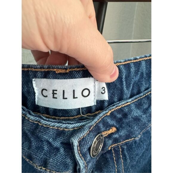 Cello Jeans Women's Juniors High Rise Wide Leg Gaucho Flare Culotte Denim size 3 - Picture 4 of 8